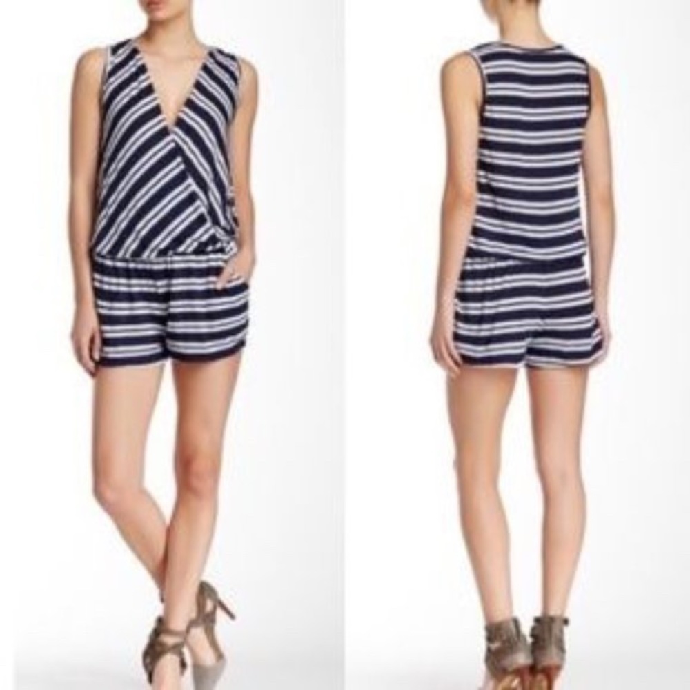 Michael Stars Anthropologie PURPLE Drape Romper
